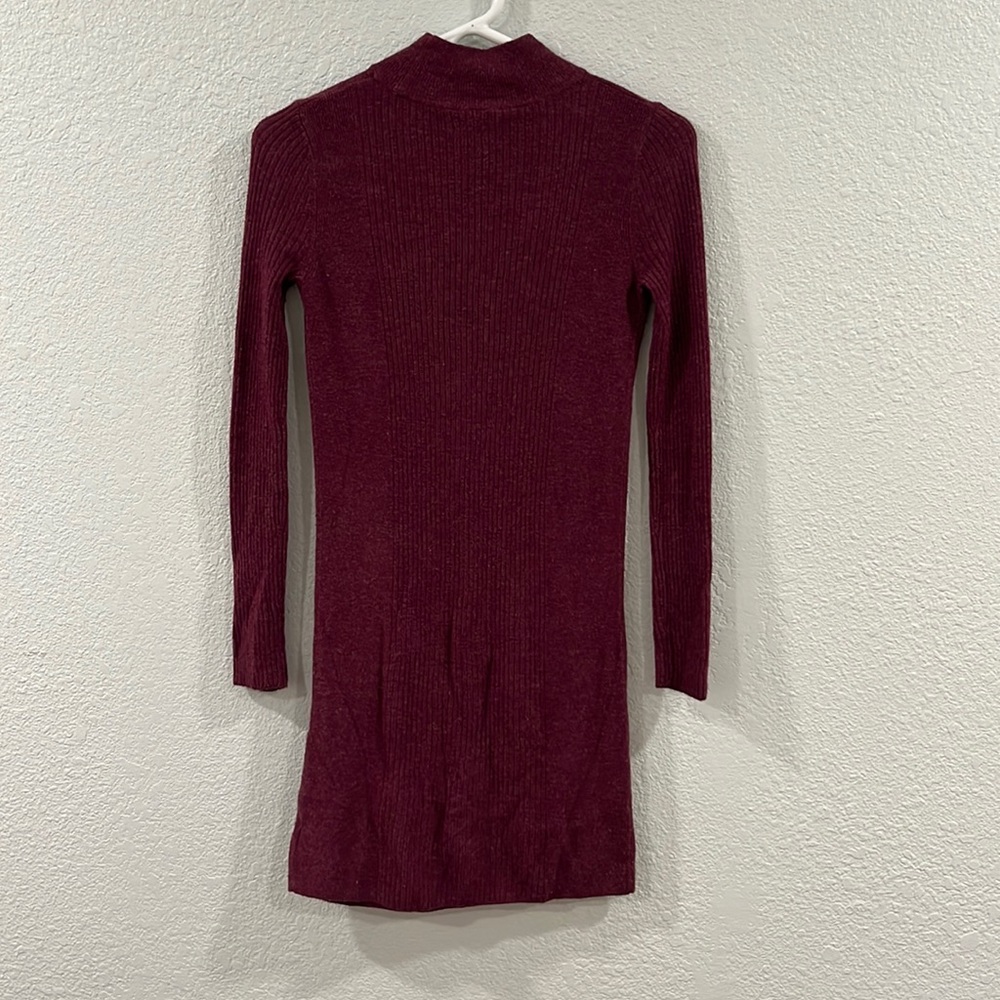 Burgundy Ribbed Dress American Eagle Outfitters Size Small